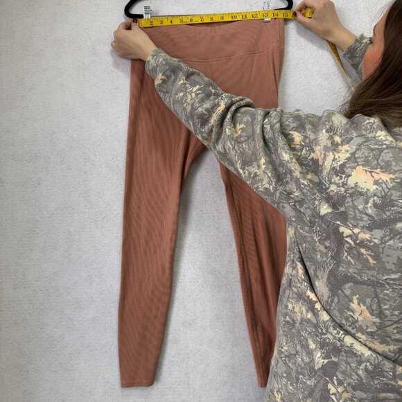 Pact Leggings Womens XL Rose Pink Organic Cotton High Rise Yoga Stretch Pants - Picture 5 of 10